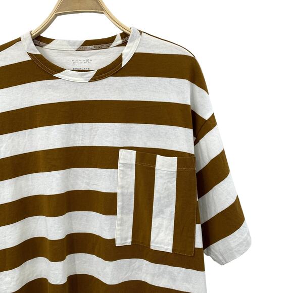 everlane burnt orange striped tee unisex - Picture 3 of 5